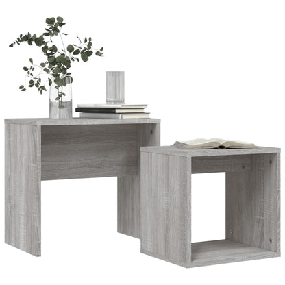 Nesting Coffee Tables 2 pcs Grey Sonoma Engineered Wood