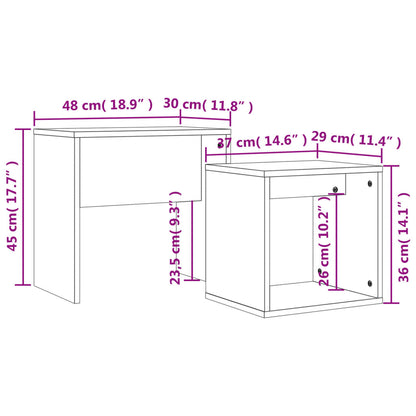 Nesting Coffee Tables 2 pcs Grey Sonoma Engineered Wood