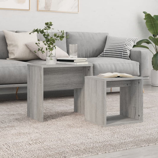 Nesting Coffee Tables 2 pcs Grey Sonoma Engineered Wood