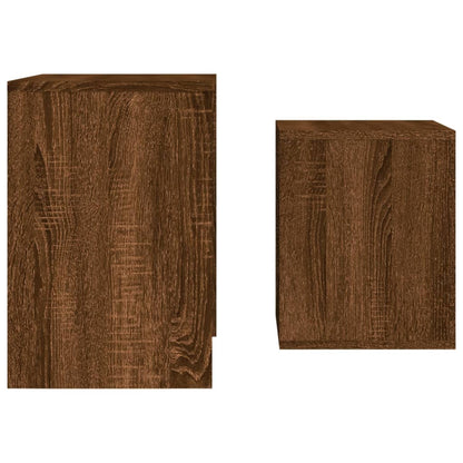 Nesting Coffee Tables 2 pcs Brown Oak Engineered Wood