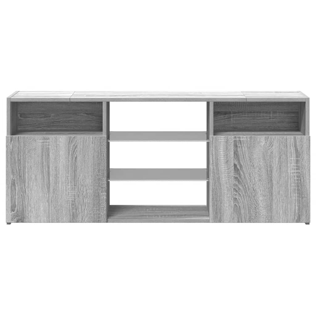 TV Cabinet with LED Lights Grey Sonoma 120x30x50 cm