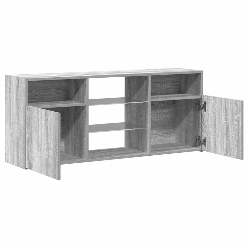 TV Cabinet with LED Lights Grey Sonoma 120x30x50 cm
