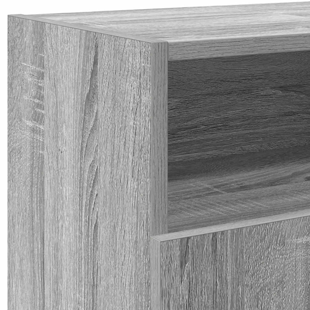 TV Cabinet with LED Lights Grey Sonoma 120x30x50 cm