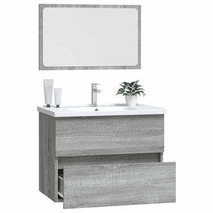 2-Piece Grey Sonoma Bathroom Set - Engineered Wood