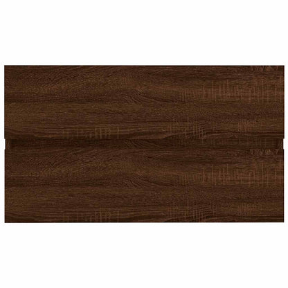 2-Piece Brown Oak Engineered Wood Bathroom Set