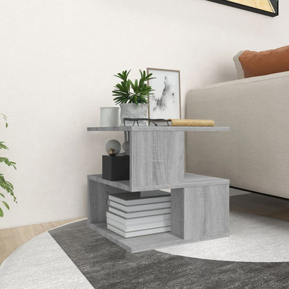 Sonoma Grey Side Table - 40x40 cm Engineered Wood