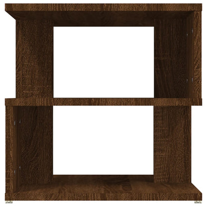 Compact Brown Oak Side Table - 40x40x40 cm, Engineered Wood