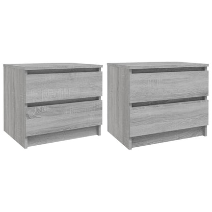 Grey Sonoma Engineered Wood Bed Cabinets 2pcs – 50x39x43.5 cm