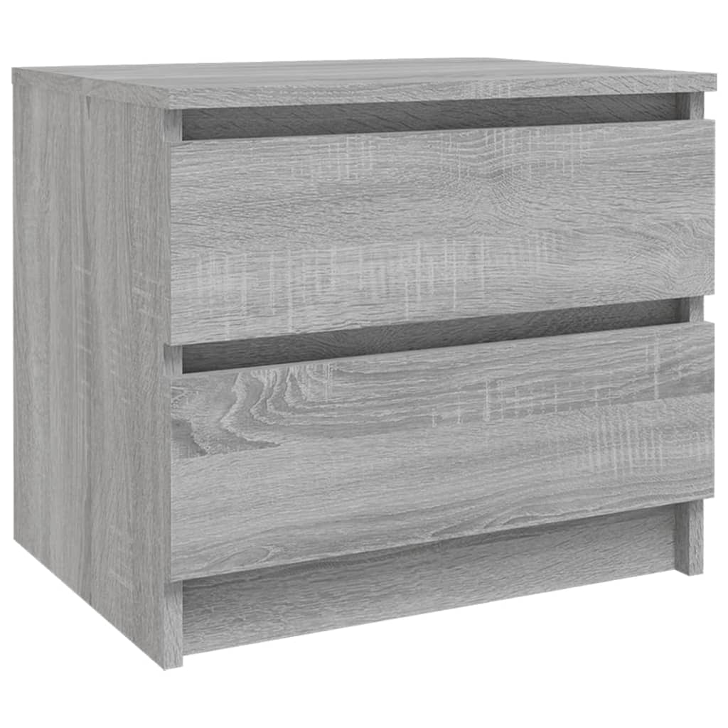 Grey Sonoma Engineered Wood Bed Cabinets 2pcs – 50x39x43.5 cm