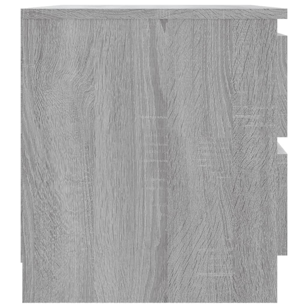 Grey Sonoma Engineered Wood Bed Cabinets 2pcs – 50x39x43.5 cm
