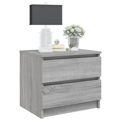 Grey Sonoma Engineered Wood Bed Cabinets 2pcs – 50x39x43.5 cm