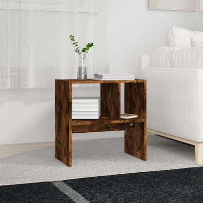 Smoked Oak Side Table 50x30x50 cm - Engineered Wood