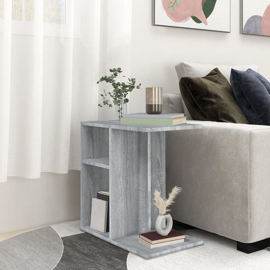 Sonoma Grey Side Table - Engineered Wood 50x30x50 cm