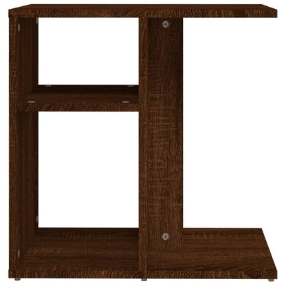 Brown Oak Side Table - 50x30x50 cm, Engineered Wood