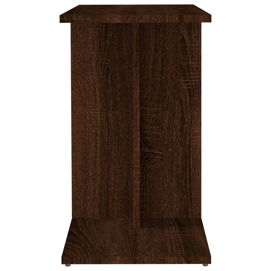 Brown Oak Side Table - 50x30x50 cm, Engineered Wood