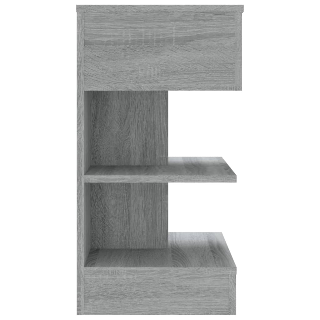 Grey Sonoma Bedside Cabinet 40x35x65 cm - Engineered Wood
