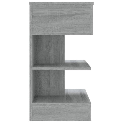 Grey Sonoma Bedside Cabinet 40x35x65 cm - Engineered Wood