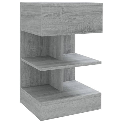 Grey Sonoma Bedside Cabinets 2 Pcs - Engineered Wood, 40x35x65 cm