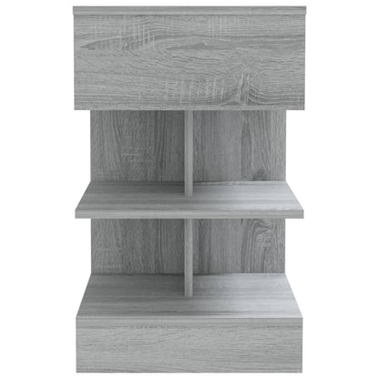 Grey Sonoma Bedside Cabinets 2 Pcs - Engineered Wood, 40x35x65 cm