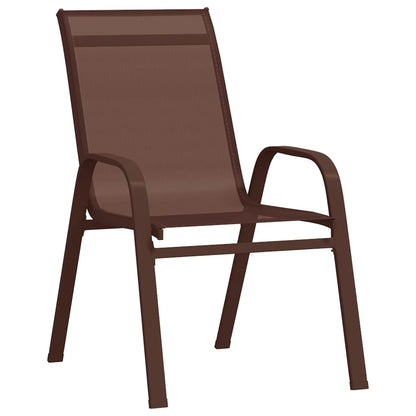 5 Piece Garden Dining Set Brown and Black