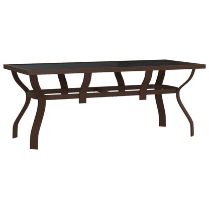 5 Piece Garden Dining Set Brown and Black