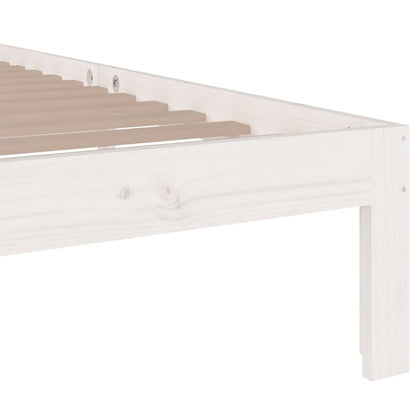 White Metal Bed Frame 75x190cm - Small Single, No Mattress Included