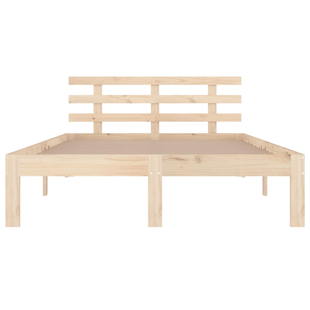 Solid Wood Bed Frame 120x200 cm - Oak Finish, No Mattress