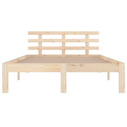 Solid Wood King Size Bed Frame 150x200 cm - No Mattress Included