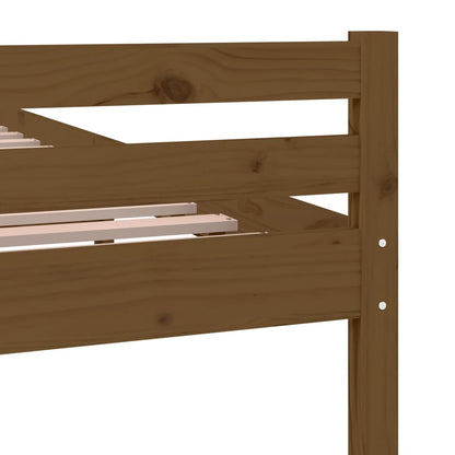 Honey Brown Solid Wood Small Single Bed Frame 75x190 cm