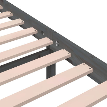 Bed Frame without Mattress Grey Solid Wood 100x200 cm