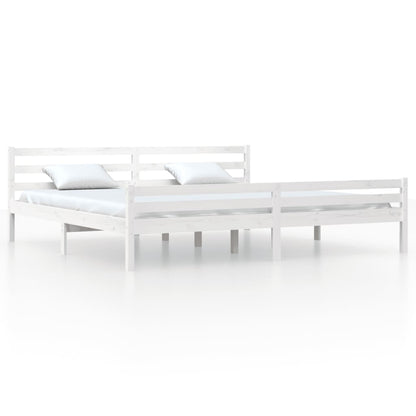 Super King Solid Wood Bed Frame 180x200cm - White Finish