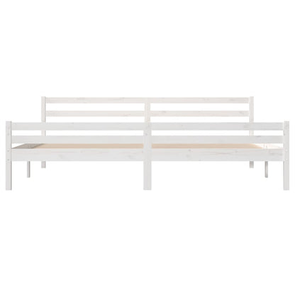 Super King Solid Wood Bed Frame 180x200cm - White Finish