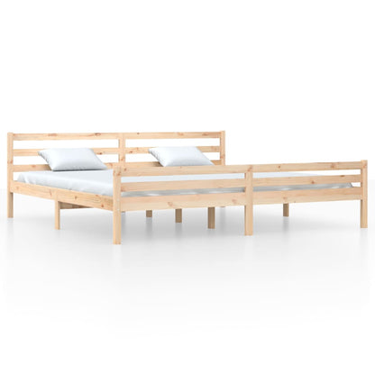 Solid Wood Bed Frame 200x200 cm - Elegant & Durable Design