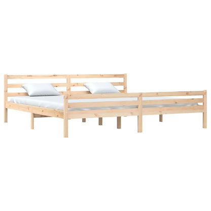 Solid Wood Bed Frame 200x200 cm - Elegant & Durable Design
