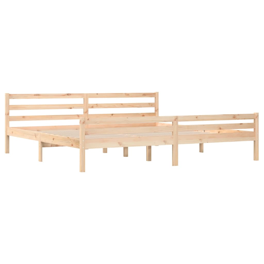 Solid Wood Bed Frame 200x200 cm - Elegant & Durable Design