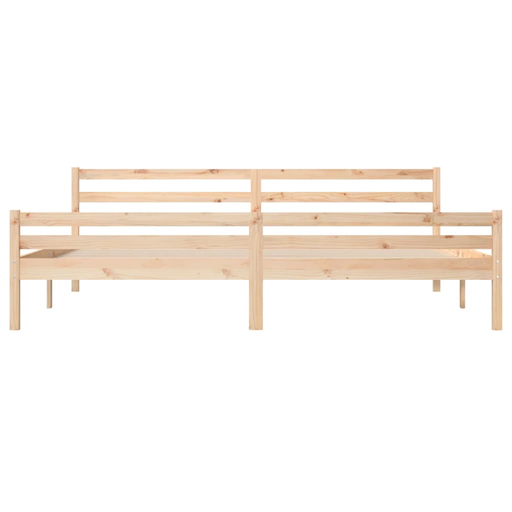 Solid Wood Bed Frame 200x200 cm - Elegant & Durable Design