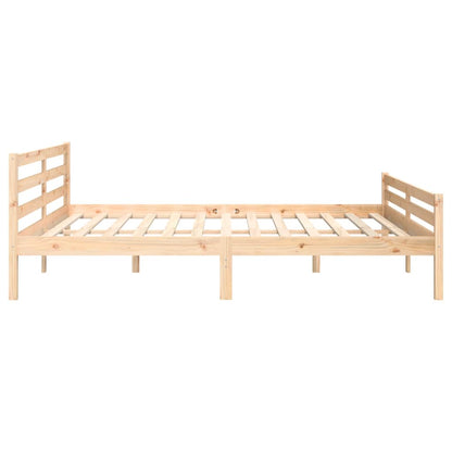 Solid Wood Bed Frame 200x200 cm - Elegant & Durable Design