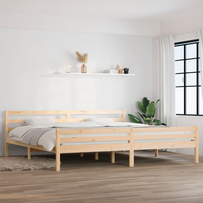Solid Wood Bed Frame 200x200 cm - Elegant & Durable Design