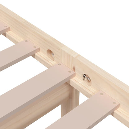 Solid Wood Small Single Bed Frame 75x190 cm - No Mattress Needed