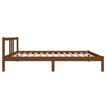 Honey Brown Solid Wood Bed Frame 100x200 cm - No Mattress Included