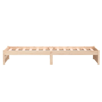 Solid Wood Small Single Bed Frame 75x190 cm - No Mattress