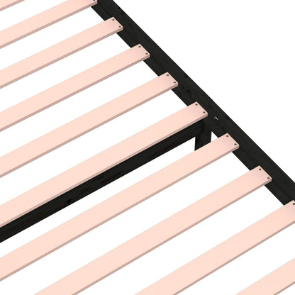 Solid Wood Black Bed Frame 75x190 cm - Small Single Size