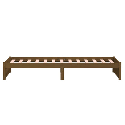 Solid Wood Bed Frame Single 90x190 cm - Honey Brown Finish