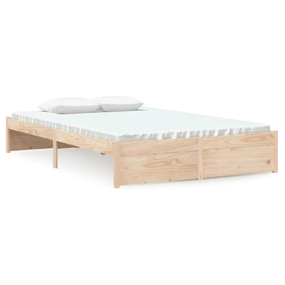 Solid Wood Bed Frame, Natural Finish, 120x200 cm - No Mattress