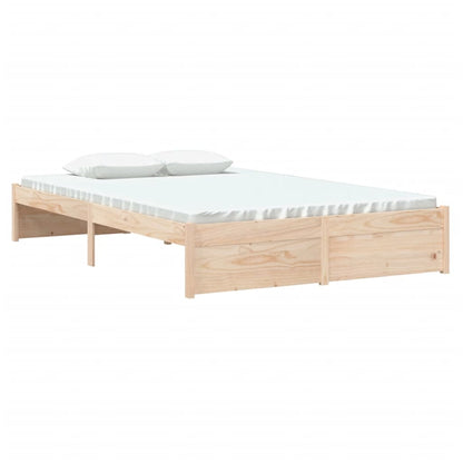 Solid Wood Bed Frame, Natural Finish, 120x200 cm - No Mattress