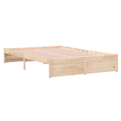 Solid Wood Bed Frame, Natural Finish, 120x200 cm - No Mattress