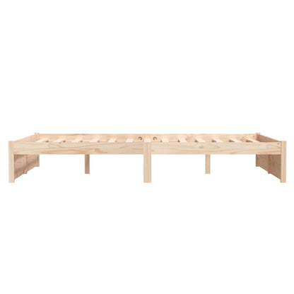 Solid Wood Bed Frame, Natural Finish, 120x200 cm - No Mattress