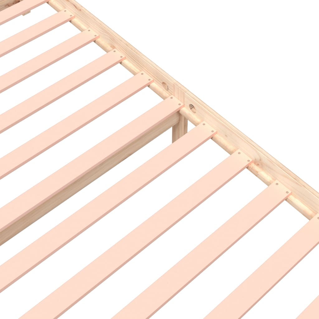 Solid Wood Bed Frame, Natural Finish, 120x200 cm - No Mattress