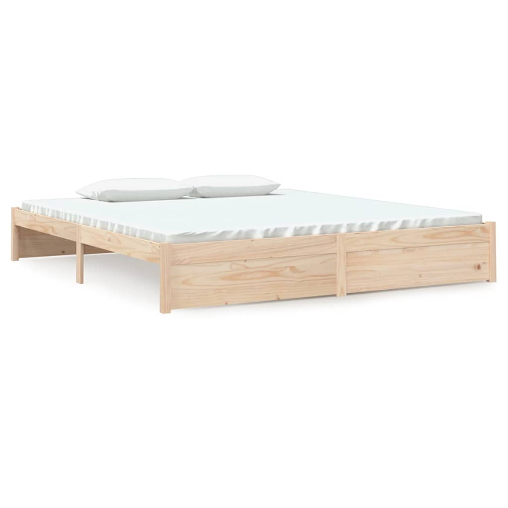 Solid Wood 180x200 cm Super King Bed Frame - No Mattress