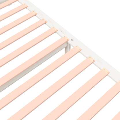 White Solid Wood Bed Frame - Super King 180x200 cm (No Mattress)